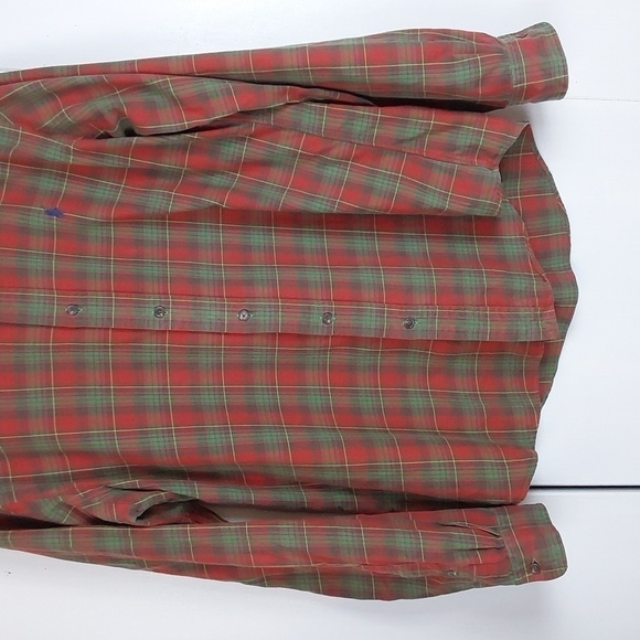 Ralph Lauren Mens Red/Green Plaid Button down Blue PONY Preppy shirt Sz.L - Picture 3 of 10